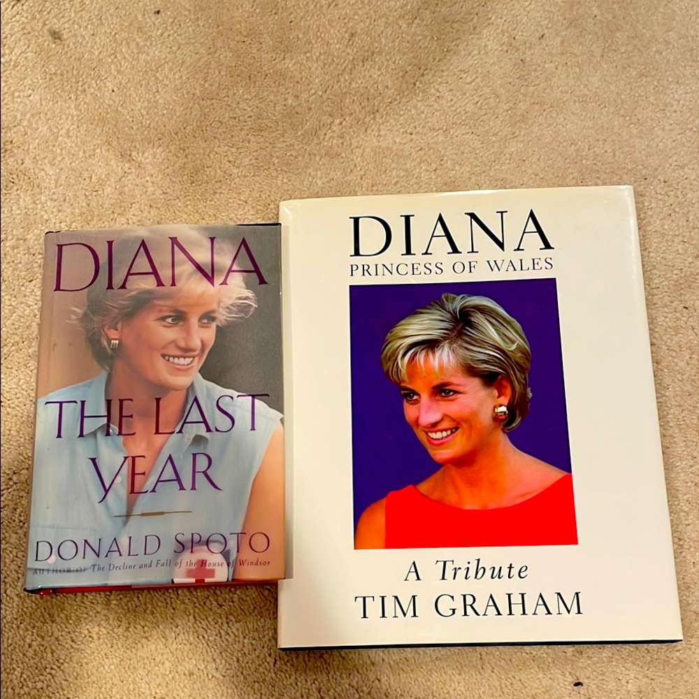 2 hardcover Diana Princess of Wales books